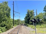 Looking east along the Gladstone Branch from the ped grade crossing